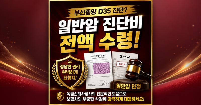 부신종양 D35 진단이라도 일반암진단비 받을 수 있는 경우가 있나요 손해사정사 도움을 받아보세요.png