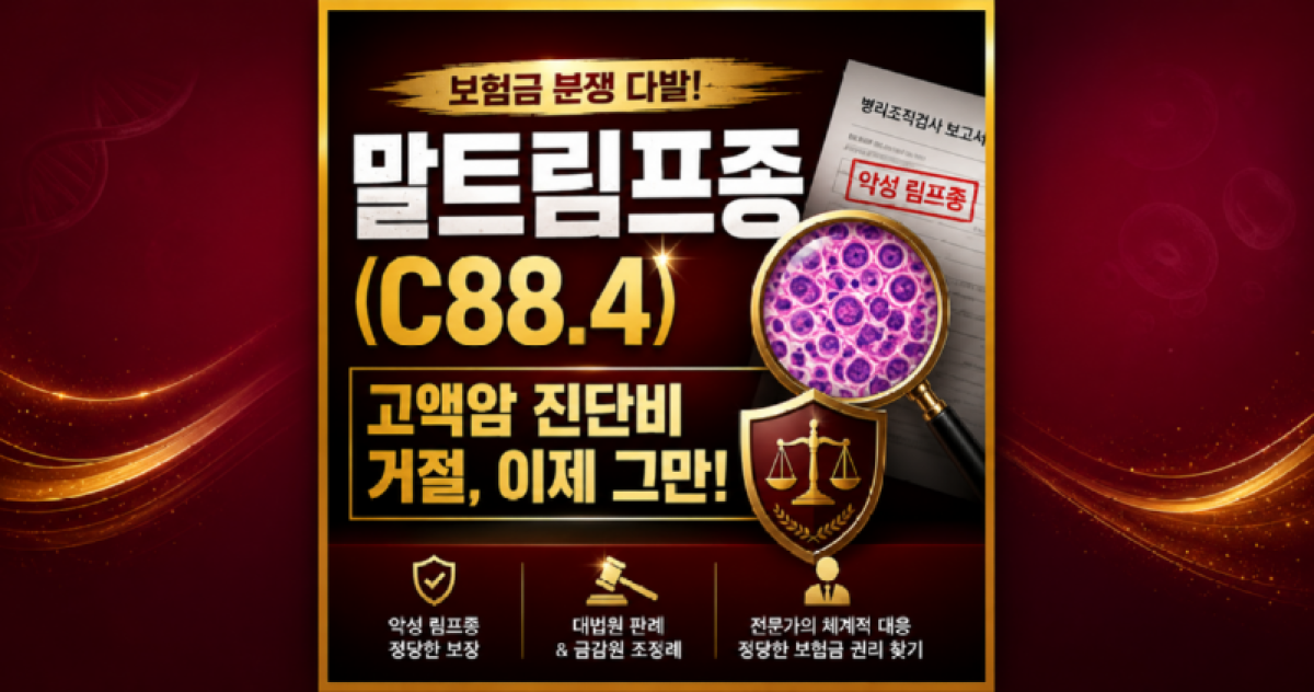 말트림프종 C88.4 고액암진단비 분쟁 해결 손해사정사 상담받아보세요.png
