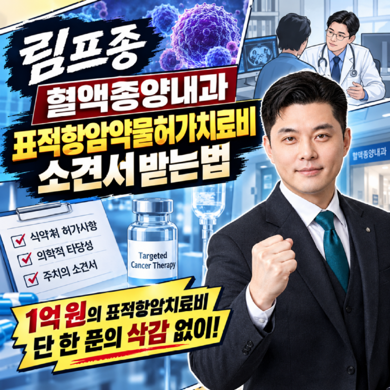 림프종 혈액종양내과에서 표적항암약물허가치료비 소견서받는방법 손해사정사가 알려드립니다.png